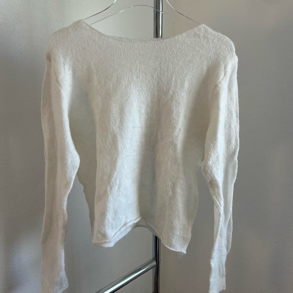 Thin Knit White Sweater
